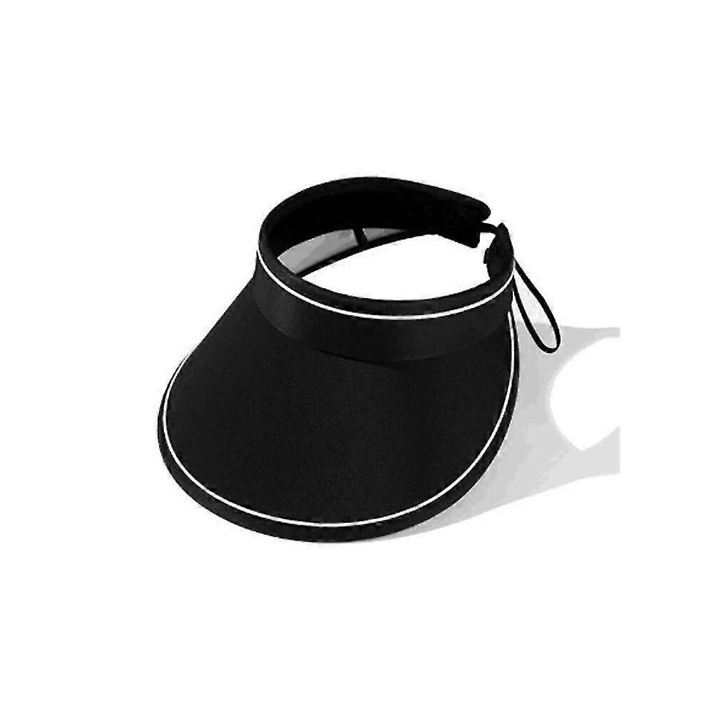 (black) Womens Foldable Uv Protection Sun Visors Hats