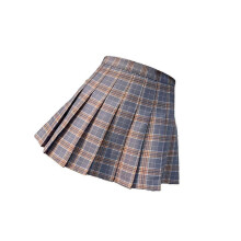 (M-blu scozzese) Gonna a pieghe da donna a vita alta, mini gonna da tennis, uniforme
