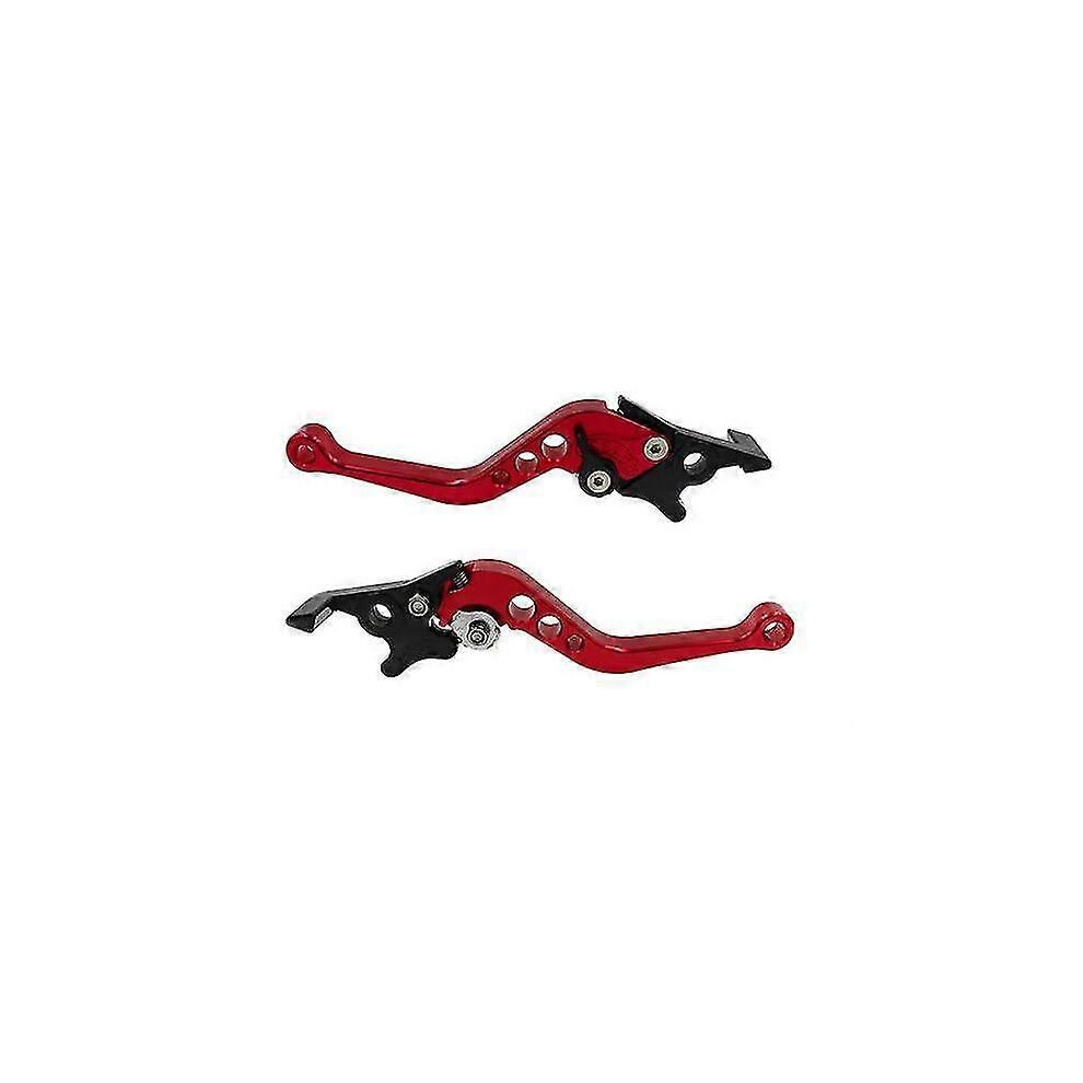 (Red) Pair Of Aluminum Universal Motorcycle Clutch Drum Brake Lever Red 9013291351769
