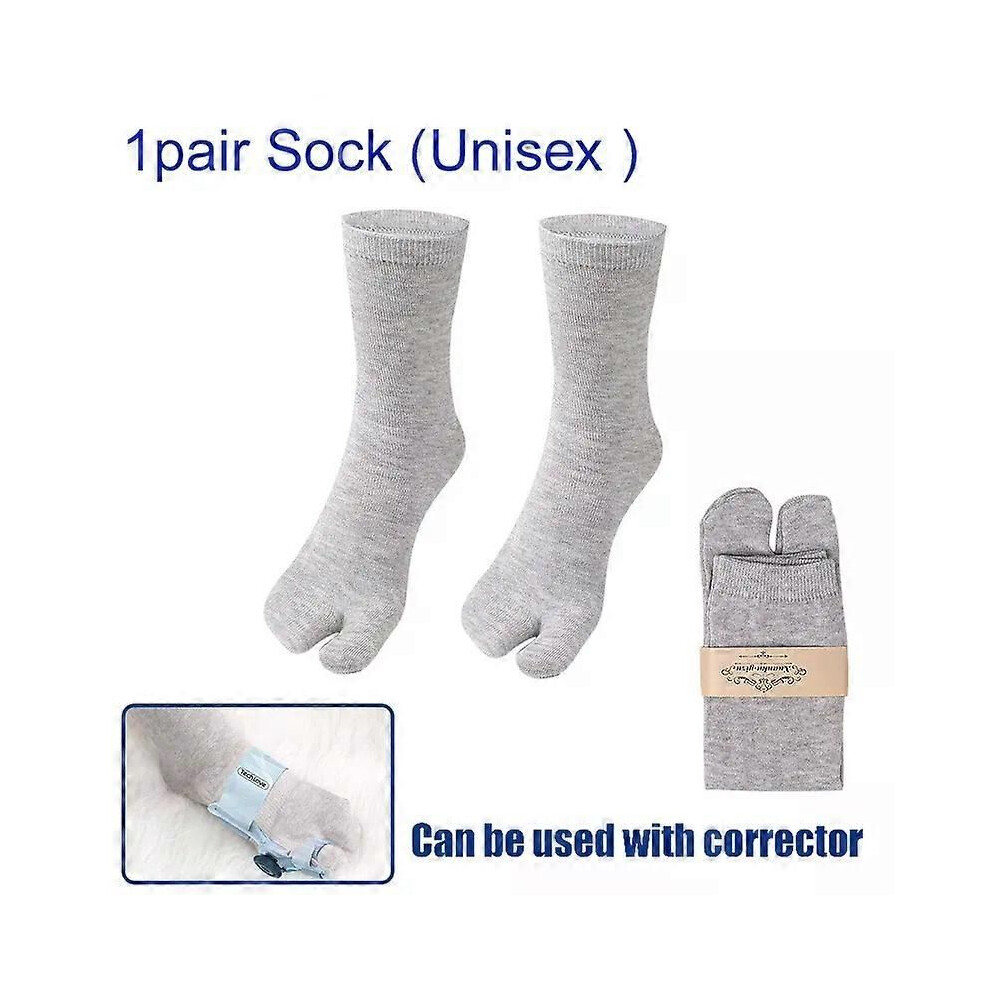 (Split Toes Sock) Bunion Corrector Splint Big Toe Straightener Adjustable Knob Hallux Valgus Correction Orthopedic Pedicure