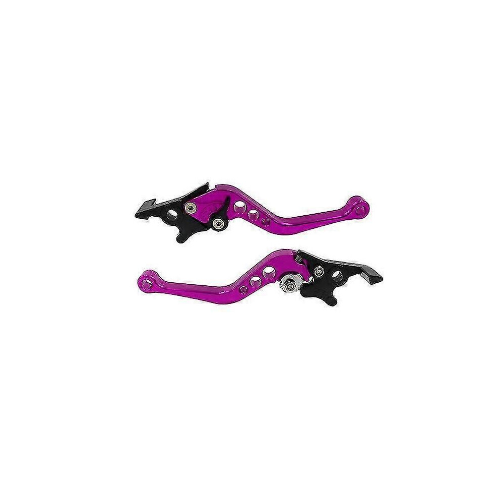 (Purple) Pair Of Aluminum Universal Motorcycle Clutch Drum Brake Lever Purple 9013291351776