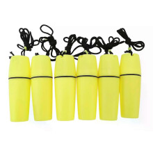 (Yellow) 6Pcs Kayak Container Bottle ABS Waterproof Portable Kayak Sealed Bottle Dry Canister with Hook Rope