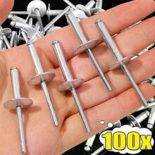 (20PCS)100/20pcs Remaches ciegos de brida grande, kit surtido de remaches ciegos de aluminio, tornillos,