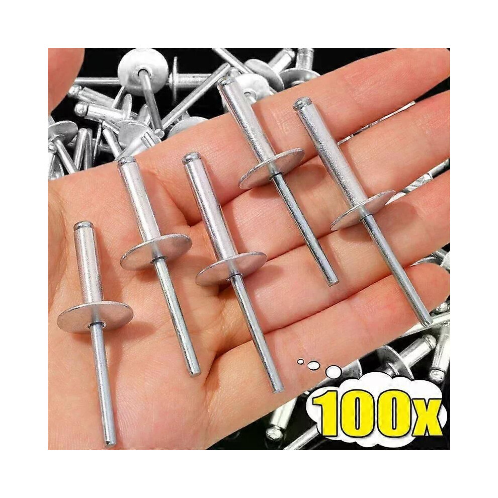 (20Pcs) 100/20Pcs Large Flange Blind Rivets Aluminum Pop Blind Rivet Assortment Kit Screw Nails Duct Boat Rivet 9013291356207