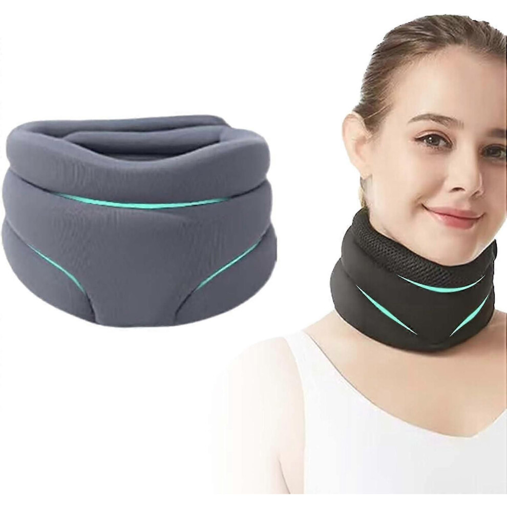 Grey (Grey) Cervicorrect Neck Brace, Cervical Neck Brace For Snoring, Neck Brace For Sleeping Soft Foam, Neck Brace
