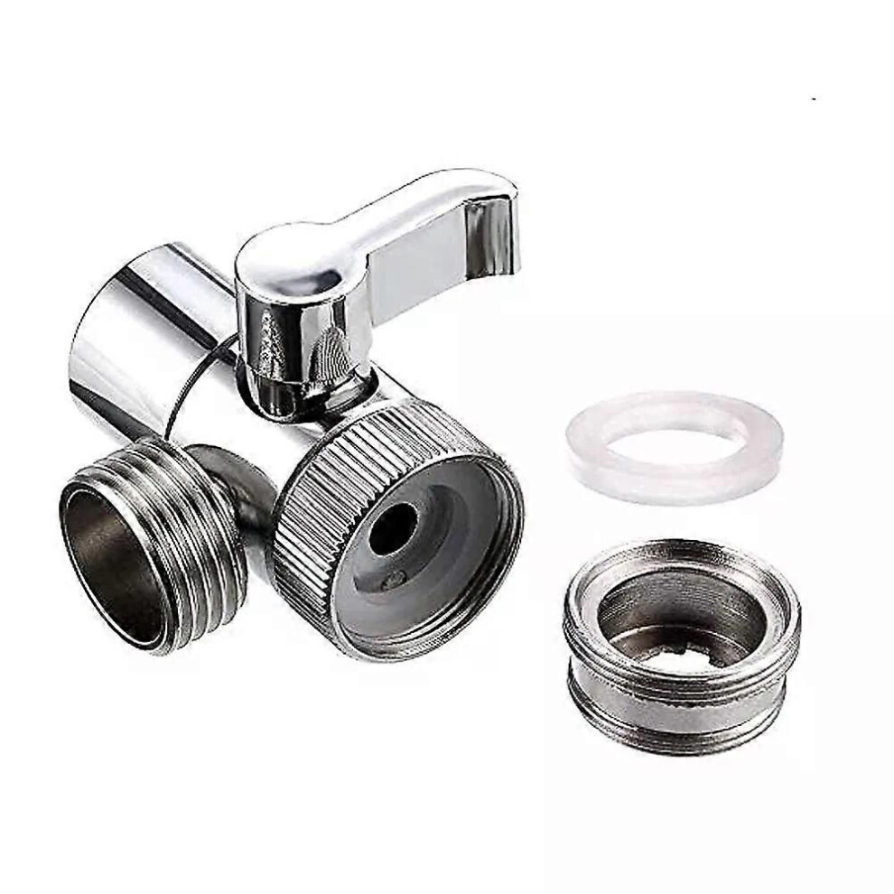 (2-Kgslt-Zinc-Alloy) Zinc Alloy And Plastic Switch Faucet Adapter Kitchen Sink Splitter Diverter Valve Water Tap Connector 9013291358348