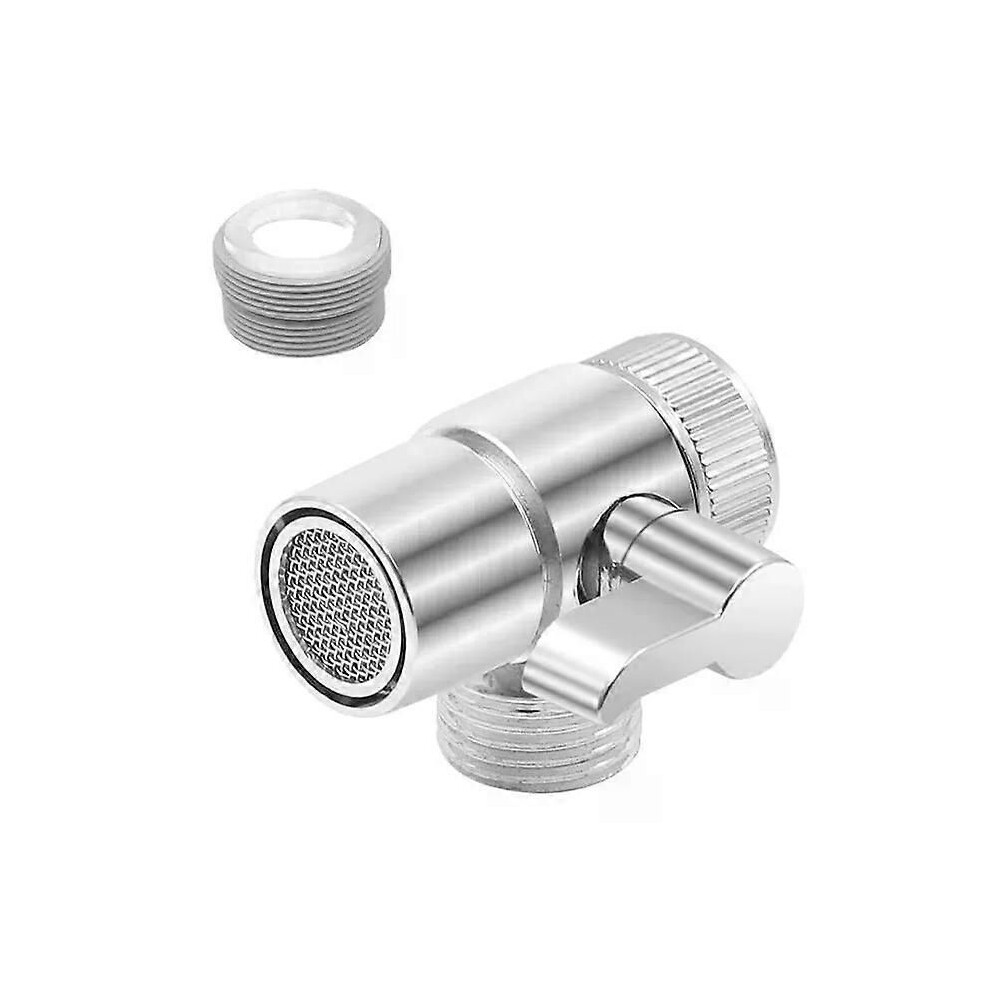 (2-Kgslt-Plastic) Zinc Alloy And Plastic Switch Faucet Adapter Kitchen Sink Splitter Diverter Valve Water Tap Connector 9013291358331