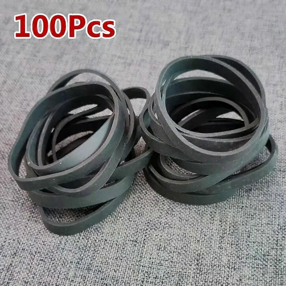 (Black) 100Pcs Big Black Rubber Bands Strong Rubber Ring Stretchable Sturdy Rubber Elastic Band Office Home-image-OPC-PJG5FVN-NEW