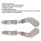 (Silver) Controller Paddles Stainless Steel Replacement Controller Accessory for Microsoft Xbox One Elite Controller 2