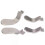 (Silver) Controller Paddles Stainless Steel Replacement Controller Accessory for Microsoft Xbox One Elite Controller 5