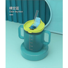 Vaso entrenador para adultos (azul) con asas, vasos entrenadores Independence para adultos con movilidad