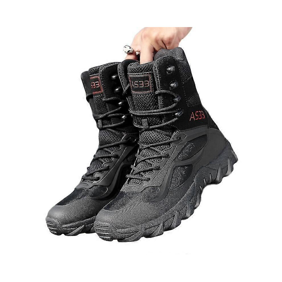 (EU47, black) High Boots Military Tactical Boots 41 Khaki