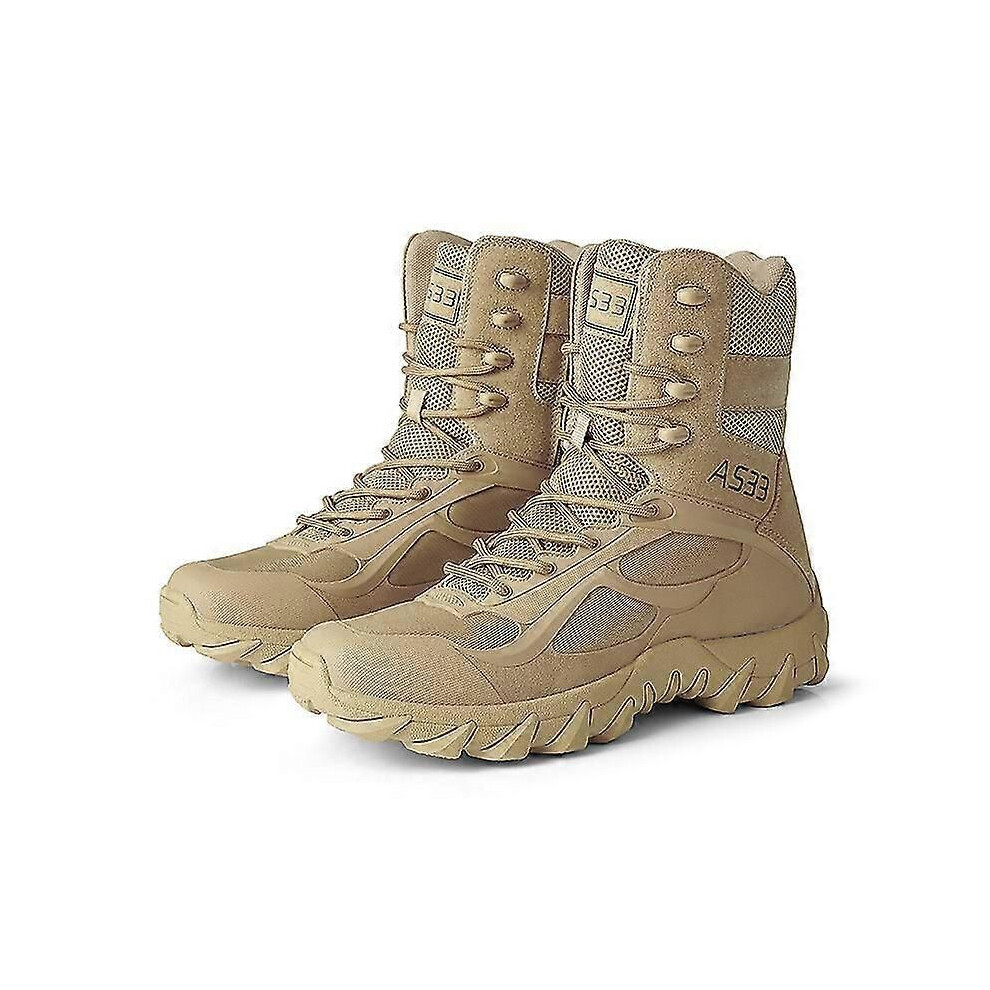 (EU40, sand color) High Boots Military Tactical Boots 41 Khaki