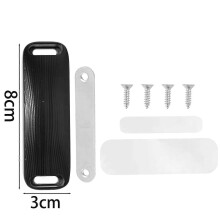 (black) No-punch Lock Magnet Closures Buckle Kitchen Bedroom Drill-free Cabinet Door Magnetic Strips Drawer