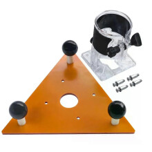 (Set B) Woodworking Milling Groove Balance Board Flip Plate - Trimming Machine Router Base Triangular Plate