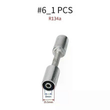 (Model A) Car Air Conditioning Hose Retrofit Crimp Straight Fitting Aluminum Alloy 6 8 10 for A/C Reduced Barrier