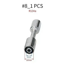(Model B) Car Air Conditioning Hose Retrofit Crimp Straight Fitting Aluminum Alloy 6 8 10 for A/C Reduced Barrier