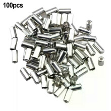(100 unidades de 4 mm) Tapones para cables de bicicleta, 100 unidades de 4 mm/5 mm, tapones plateados