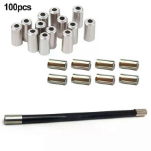 (100 unidades de 5 mm) Tapones para cables de bicicleta, 100 unidades de 4 mm/5 mm, tapones plateados