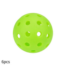(Verde) 6 palline da pickleball ad alta elasticità, 40 fori, per sport all'aria aperta, alta visibilità
