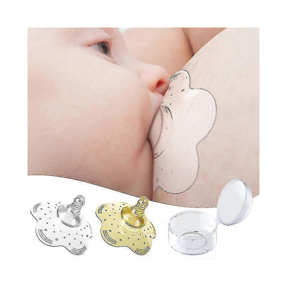 (Yellow) Silicone Nipple Protector Breastfeeding Mother Protection Shields Milk Cover Popular Yellow