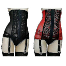 (L-Rosso) Cintura reggicalze rimovibile modellante a vita alta da donna, regalo per abbigliamento da