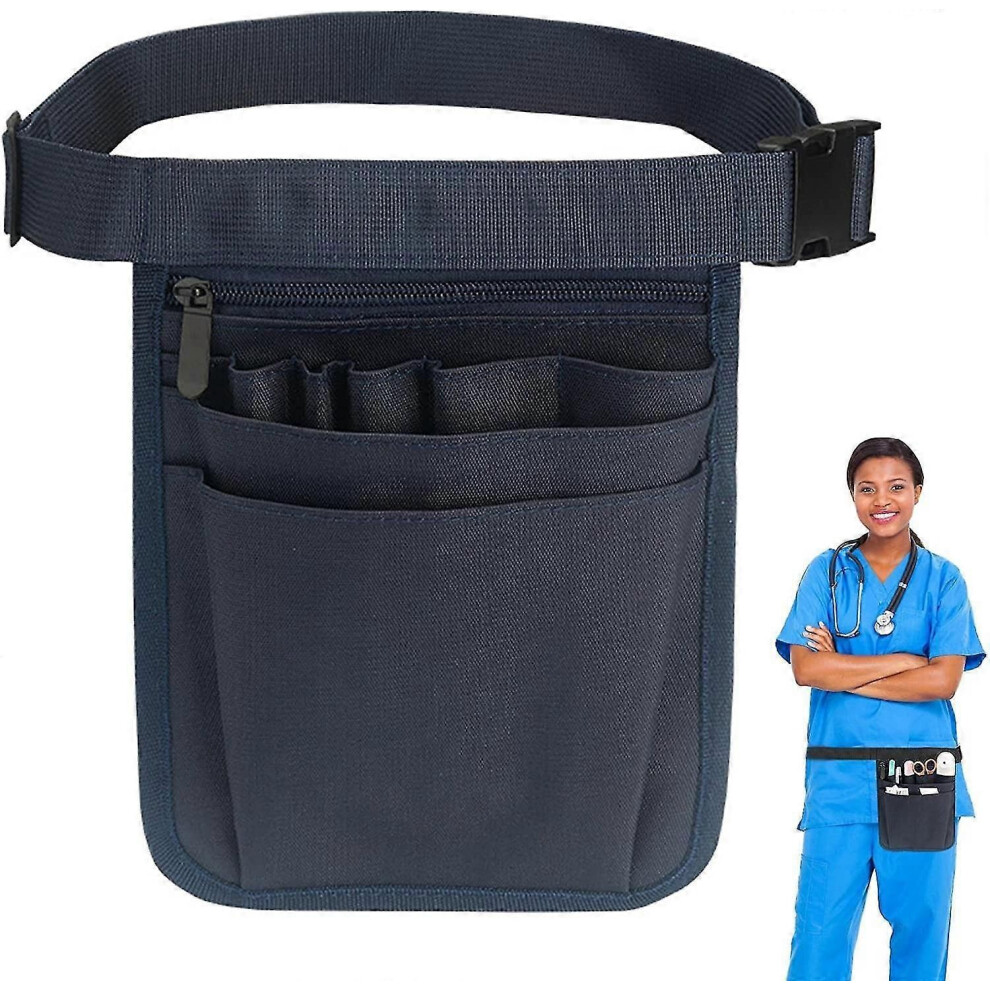 (Blue) Nurse Belt Bag, Nursing Fanny Pack Bag With Health Care Gear Pockets, Nurse Health Care Tool Belt Bag 9013291336711