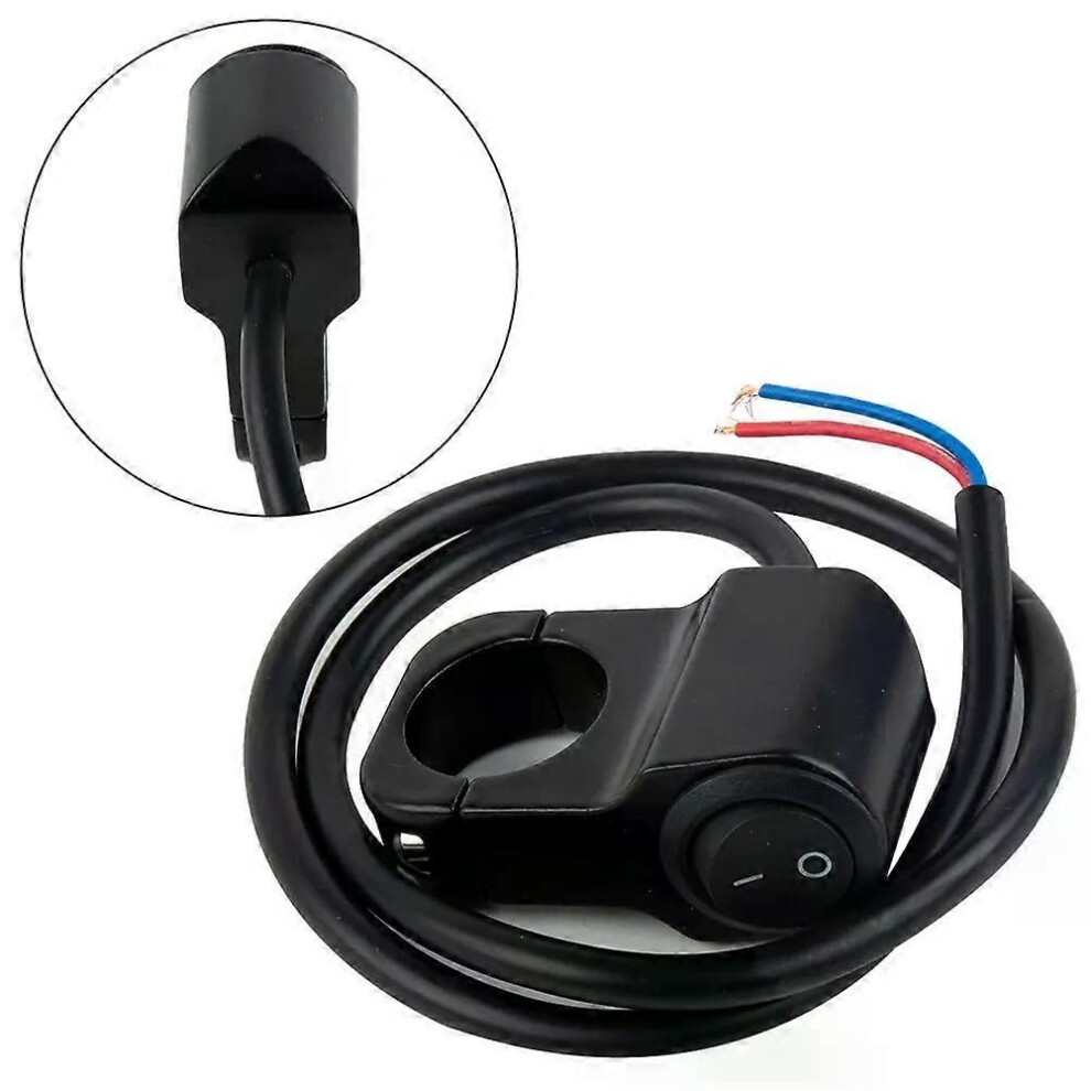() 7/8In Motorcycle Handlebar Head On/Off Switch Button Aluminum Alloy Waterproof Fog Spot Black/Light 9013291353428