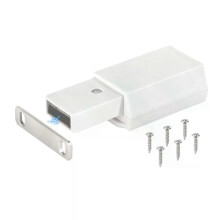 (White 1 pack) Magnetic Pressure Push To Open Touch Latch Cabinet Doors Rebound Touch Magnet For Closet Cabinet Home