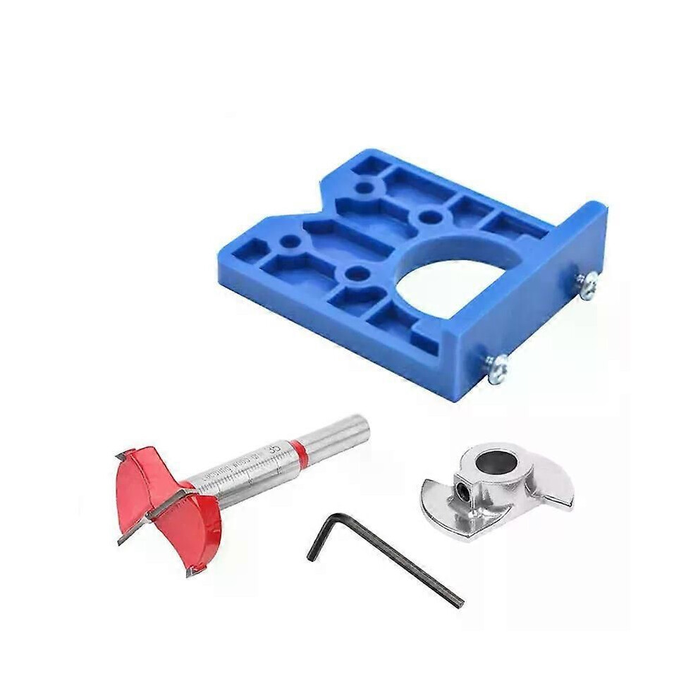 (Set) 35mm Hinge Hole Drilling Guide Locator Hinge Drilling Jig Drill Bits Woodworking Door Hole Opener Cabinet-image-OPC-PJG5HBM-NEW