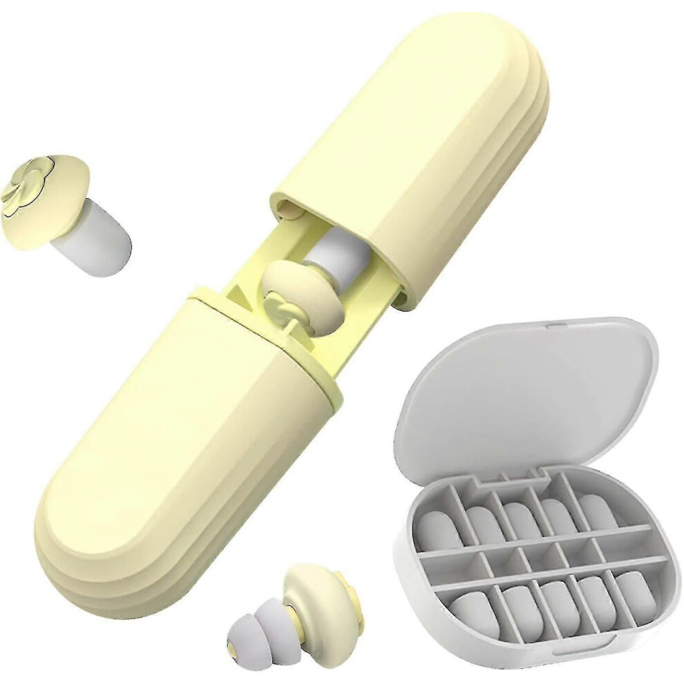 (Yellow) Ear Plugs For Sleeping Noise Cancelling, Silicone Ear Plugs For Noise Reduction, Comfortable Hearing 9013291323070