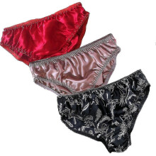 (L-3 Color-C) Braguitas de seda Mulberry para mujer, bikini sexy, shorts de playa de satén, paquete