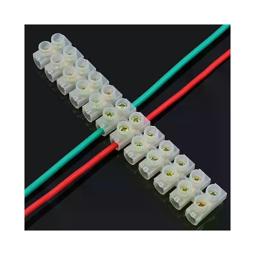 (5Pcs) 1/3/5Pcs Wire Connector Screw Terminal 3A10a 15A 20A 30A Dual Row 12 Positions Barrier Strip Block Terminal 9013291359079