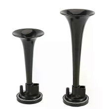 (black) 2PCS Universal Train Car Truck Boat Dual Air Horn Trumpet Super Loud