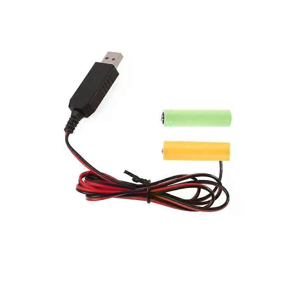 (1M) Usb 5V2a To 3V Dummy Battery Power Cable For 2X 15V Lr6 Aa Battery Eliminators For Electronic Toy Remote 9013291368712
