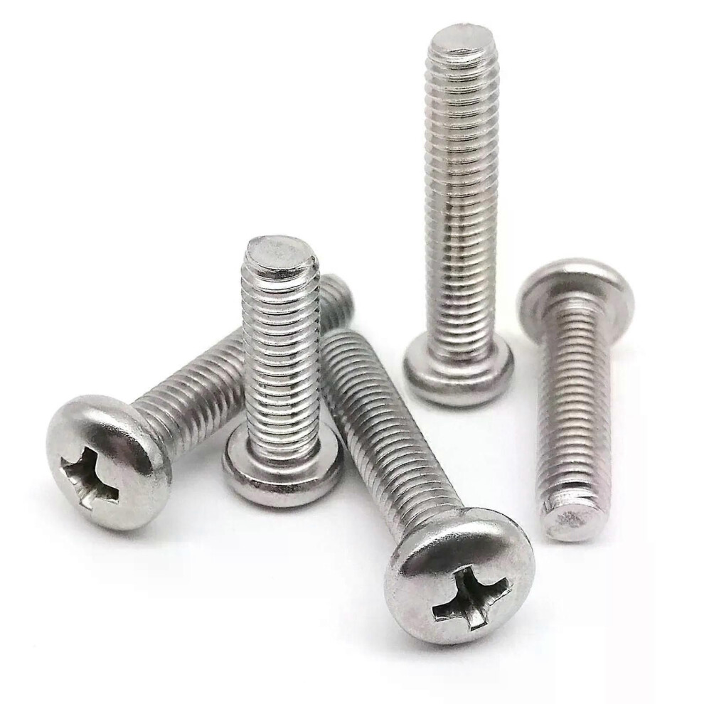 (3Mm) M16 M2 M25 M3 M35 M4 M5 M6 M8 Gb818-85 A2-70 304 Stainless Steel Cross Phillips Round Pan Head Screw 9013291362369