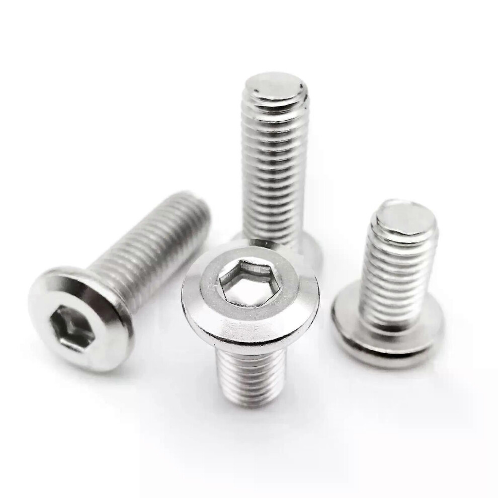 (4Mm) M2 M25 M3 M4 M5 M6 M8 Allen Hex Hexagon Socket Large Flat Head Furniture Rivet Screw Connect Joint Bolt 9013291362475