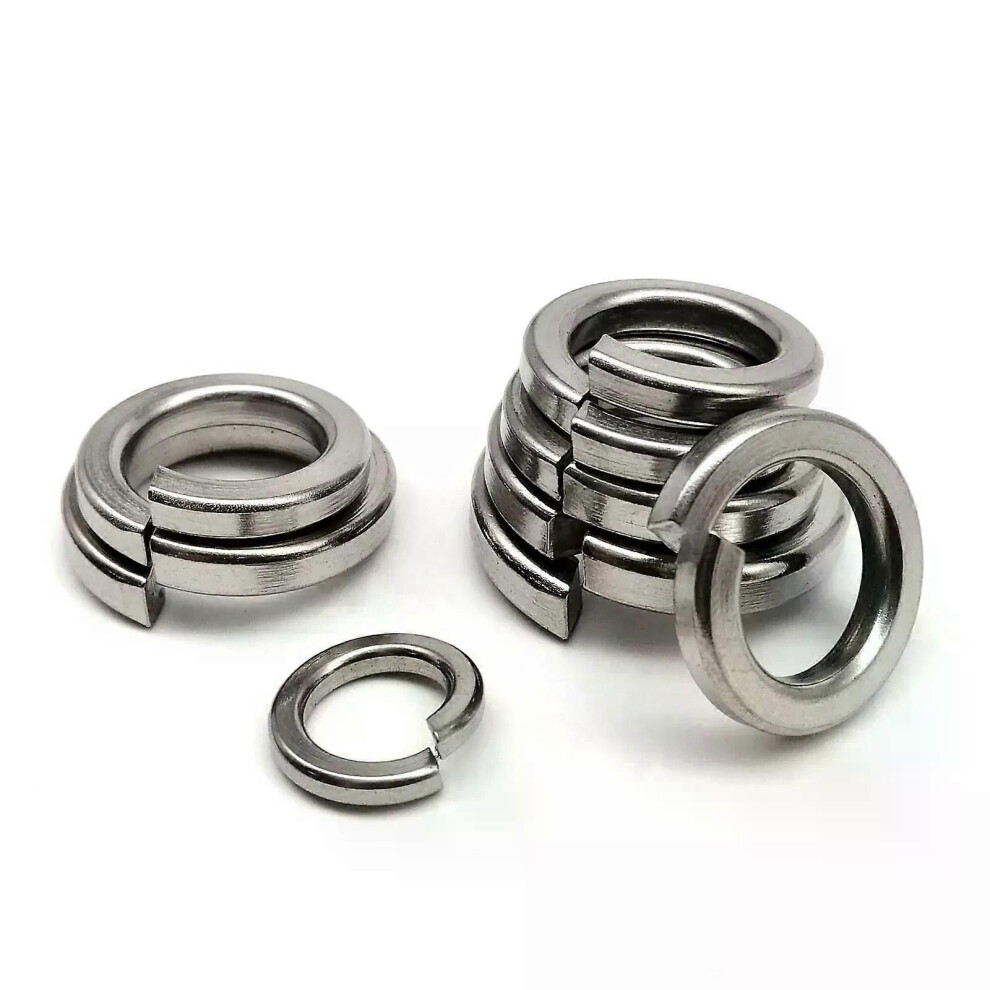 (100Pcs M2) Gb93 A2-70 304 Stainless Steel Spring Split Lock Washer Elastic Gasket M16 M2 M25 M3 M35 M4 M5 M6 M8 9013291362512
