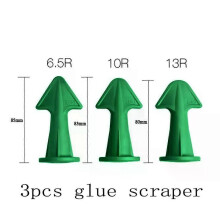(Green) 3pcs Caulking Nozzle Applicator Finishing Tool Kit Floor Silicone Remover Spatula Plastic Glue Shovel