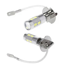 (Yellow) 2PCS/Lot Car Light H3 LED High Power Long Lifespan LED Fog Running Light Bulb 10SMD 5630 5730 Super
