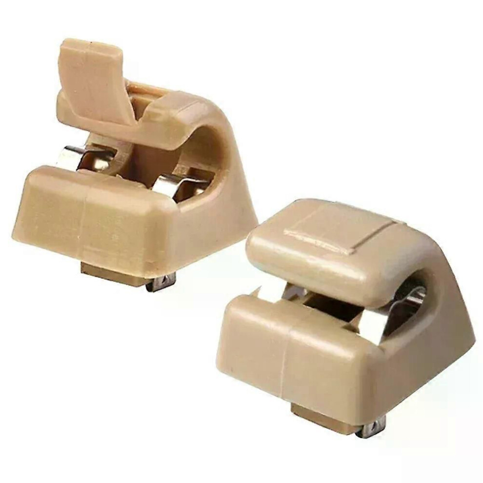 (Beige) Car Sun Visor Clips Holders For Mercedes W201 190 Class 1982-1993 W123 1976-1985 W124 E Class 1985-95 Beige 9013291375000