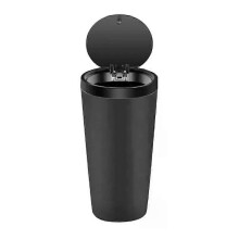(Black) Car Trash Can Cup Holder Bin Leak-proof Odor Blocking Waterproof Accessory Garbage For SUVs Sedans Truck