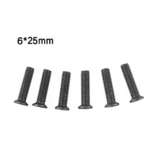Tornillo de fijación para portabrocas (M6x25 mm), 6 unidades, adaptador antirrobo, negro, para torno