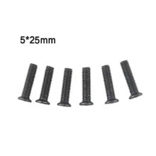 Tornillo de fijación para portabrocas (M5x25 mm), 6 unidades, adaptador antirrobo, negro, para torno
