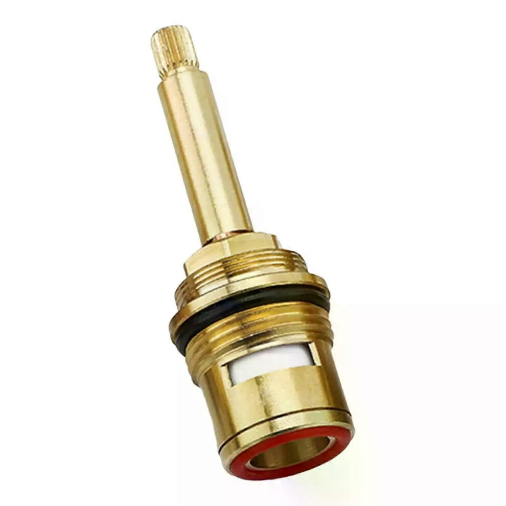 (Red Clockwise) Brass Ceramic Stem Disc Cartridges Ceramic Tap Valves Drip Resistant Faucet Valves Replacements Bathroom 9013291376168