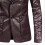 (M, Red) Men's Casual Solid Color Slim Fit Notched Lapel Two Button Pu Leather Blazer Jacket 2