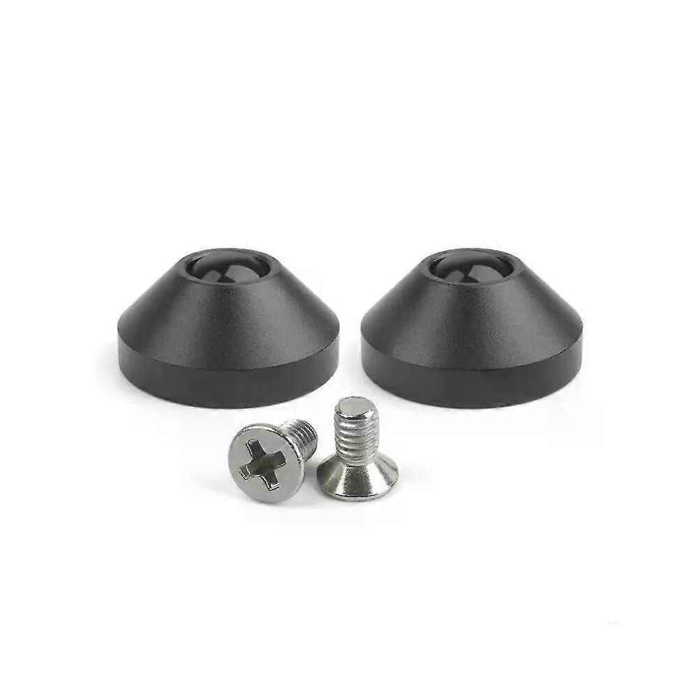 (Black) K32c 2Pcs Anodized Aluminum Cone Feet Alu Giving Screws For Mechanical Keyboard Black 9013291378445