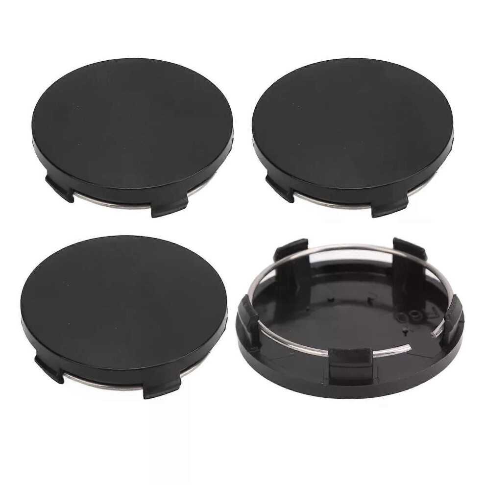 (black) 4PCS 60mm Car Wheel Center Hub Cap with Iron Ring Stylish Wheel Tyre Center Rim Hub Cover Universal-image-OPC-PJG5MV5-NEW
