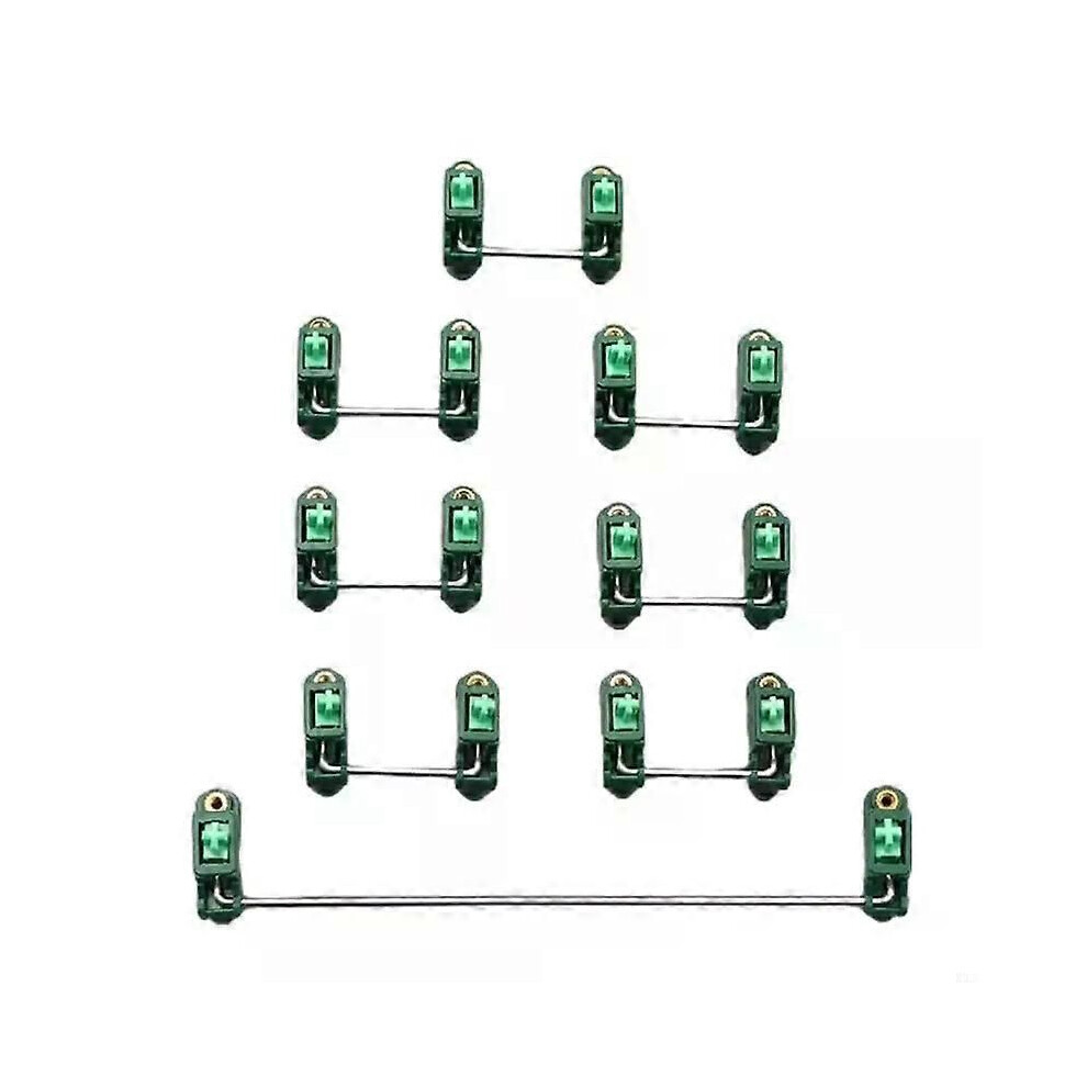 ( Green) K32c Plate Mounted Satellite Stabilizer 2U 625U For 61 87 104 108 Mechanical Keyboard Switches Plated Dark/Green 9013291378490