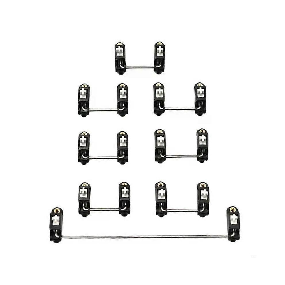 (Black) K32c Plate Mounted Satellite Stabilizer 2U 625U For 61 87 104 108 Mechanical Keyboard Switches Plated Black 9013291378483
